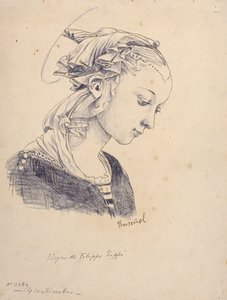 Mellszobor a „Madonna angyalokkal” című filmből, Filippo Lippi alkotó: Santiago Rusiñol