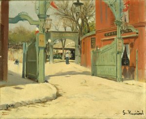 Bejárat a Moulin de la Galette parkba alkotó: Santiago Rusiñol