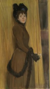 Portré Miss Mc Flower alkotó: Santiago Rusiñol