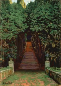 Lépcső a kertben alkotó: Santiago Rusiñol