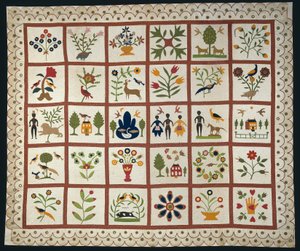 Album Quilt néven ismert ágytakaró alkotó: Sarah Ann Wilson