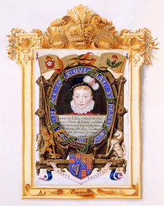 VI. Skócia Jakab (1566-1625) portréja, később, I. Jakab, Anglia fiúként, 1574 körül az Erzsébet királynő udvarának emlékirataiból, 1825-ben (wc és gouache papíron)