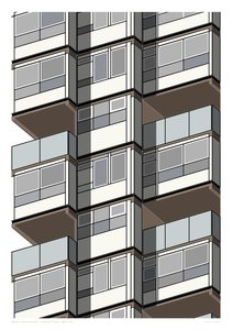 Lambeth Towers_Sepia, 2015 (grafikai giclee nyomat)
