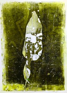 „Absztrakt levél” 2020 (monoprint) alkotó: Sarah Thompson Engels