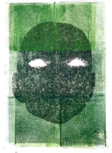Szem nélküli, 2020, (monoprint) alkotó: Sarah Thompson-Engels