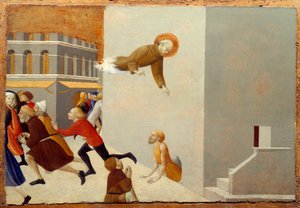 Boldog Ranieri Rasini kitörli a szegényeket egy firenzei börtönből Stefano di Giovanni di Console dit il Sassetta fa festménye (1392-kb. 1450) 15. század V. 0,43x0,63 m