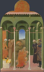 Szent Ferenc a szultán előtt Borgo del Santo Sepolcro oltárképéről, 1437-1444