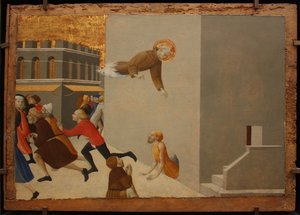 Az áldott Ranieri kiszabadítja a szegényeket a firenzei börtönből Borgo del Santo Sepolcro oltárképről, 1437-1444