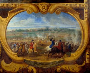 II. Lajos Bourbon Conde hercegének (Bourbon-Conde) a Grand Conde néven ismert akciói (1621-1686), Brie gróf Robert Detail csata, Le Conte Megváltó festménye (Leconte, Le Comte, Lecomte) (1659-1694) 17. századi Chantilly, Musee Conde
