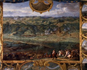 II. Lajos Bourbon Conde (Bourbon-Conde) herceg tettei, akiket Grand Condeként ismernek (1621-1686): Fribourgi csata (1644) a harmincéves háború alatt – Megváltó festménye A mese (Leconte, A gróf, Lecomte) ) (1659-1694)