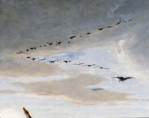 Madarak V alakzatban, Marius diadala részlete, Francesco Saverio Altamura (1822-1897) festménye, olaj, vászon, 234x352 cm, Olaszország
