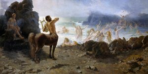 Kentaur Chiron megkísérli a szabadságot, Francesco Saverio Altamura (1826-1897)