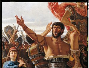 Mario diadala, részlet, Francesco Saverio Altamura (1822-1897), olaj, vászon, 234x352 cm