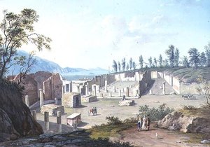 Nagy turisták a Nápoly melletti Pozzuoli romjainál
