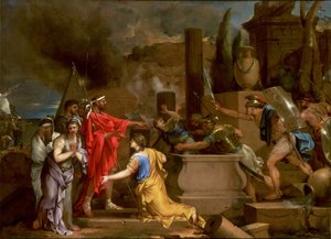 Ulysses felfedezi Astyanaxot Hektor sírjában, 1654-56 körül