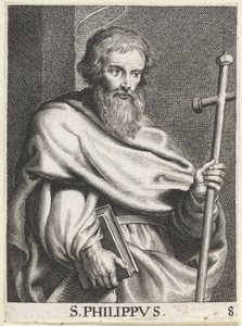 H. Philippus S. Philippus (cím a tárgyon) Krisztus, Mária és az apostolok (sorozat címe) alkotó: Schelte Adamsz. Bolswert (possibly)