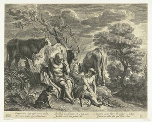 Mercury és Argus alkotó: Schelte Adamsz. Bolswert