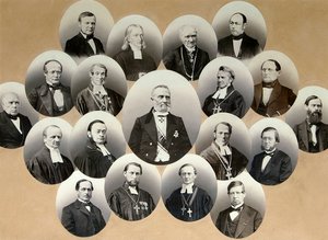 Portrécsoport a moszkvai katolikus egyház képviselőiről, 1860-as évek. alkotó: Scherer Nabholz and Co