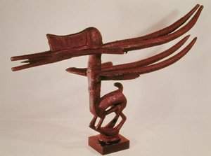 Antilop, egy Tuywara maszk része Elefántcsontpartról (fa) alkotó: School African