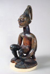 Yoruba szobra egy ülő főnökről, Nigéria