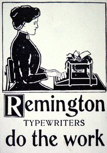Remington írógépek hirdetése alkotó: School American