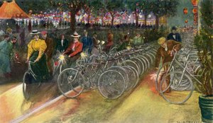 Kerékpárosok New Yorkban, 1890 körül, Henry Collins Brown 