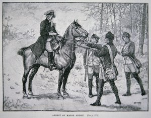 John Andre őrnagy elfogása (litho) alkotó: School American