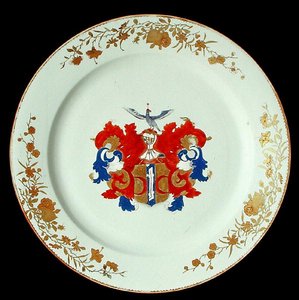 Kínai imari porcelán töltő amszterdami Valckenier karjaival, 1750 körül (porcelán) alkotó: School Chinese