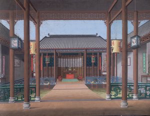 Hozzáadás. Vagy. 2187 Rajz egy kínai tisztviselő házának belsejéről alkotó: School Chinese