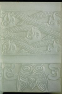 Részlet egy archaisztikus edényről és fedélről, Tulu, Qianlong-korszak (1736-95) (halvány celadon jade) (lásd még: 619015) alkotó: School Chinese