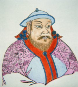 Kublai Khan (színes tinta papíron) alkotó: School Chinese