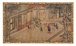 Huszonnégy jelenet egyike az Álom a vörös kamrából alkotó: School Chinese
