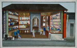 Porcelánbolt (gouache és akvarell, papír) alkotó: School Chinese