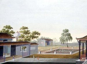 Falazott kert, 1820-40 körül (akvarell, papír) alkotó: School Chinese