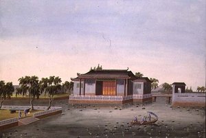 Vízkert, 1820-40 körül (akvarell papíron) alkotó: School Chinese