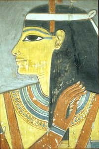Ókori Egyiptom, falfestmény, Hathor istennő, Horemheb sírja, Théba, Théba alkotó: School Egyptian