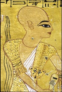 Ókori Egyiptom, Falfestmény Inherkhau sírja, Théba, Nemesek sírja, 20. dinasztia, Egy pap, aki italáldozatot önt Inherkhauért (fotó) alkotó: School Egyptian