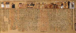 Egyiptomi Antiquit: Halottak könyve, Nebqed papirusza. Kr.e. 1400-1350 körül. 18. dinasztia. Thébából. V 6,3 m Párizs, Musee du Louvre alkotó: School Egyptian