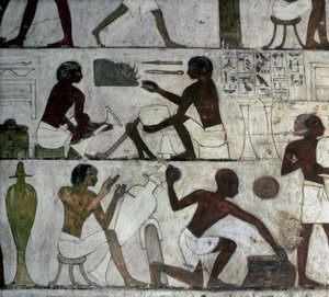 Luxor Théba: Rekhmire sírja, kézművesek. alkotó: School Egyptian