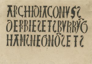 Barton a Needwood-templom alatt - feliratok: tintafakszimile, nd [?18. század] (rajz) alkotó: School English