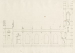 Burton-upon-Trent – Szentháromság-templom: rajz, nd [?1820-as évek] (rajz) alkotó: School English