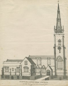 Clifton Campville Church: toll- és szépiarajz, nd [?19. század] (rajz) alkotó: School English