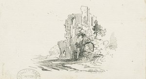Croxden Abbey: toll- és tusrajz, nd [?19. század] (rajz) alkotó: School English