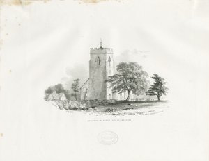 Drayton Bassett Church: litográfia (matricás), nd [c 1825-30] (nyomtatott) alkotó: School English