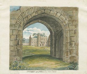 Dudley kastély - The Keep: akvarell rajz, nd [?19. század] (festmény) alkotó: School English