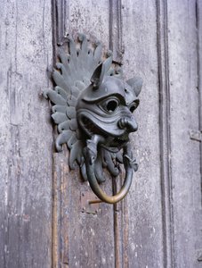 Durham Cathedral Sanctuary Knocker, a 12. századi bronz eredeti másolata (fotó)