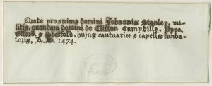 Elford Church – Sir John Stanley sírja: toll- és tusrajz, nd [?19. század] (rajz) alkotó: School English