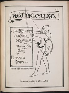 Edward D. Pendall „Michael Drayton balladája” címlapja, amely egy íjászt ábrázol (litho) alkotó: School English