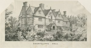 Ipstones – „Sharpcliffe Hall”: litográfia, és [?19. század] (nyomtatott) alkotó: School English
