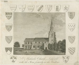 Lichfield - Szent Mihály-templom: metszet, és [?XVIII. század vége] (nyomtatás) alkotó: School English